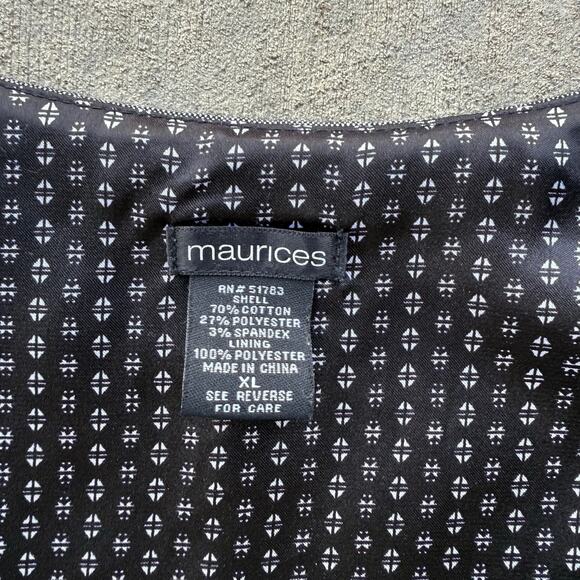 Y2K Maurices Gray Black Lace Trim Steampunk Officewear Tuxedo Dress Vest XL - Picture 2 of 6